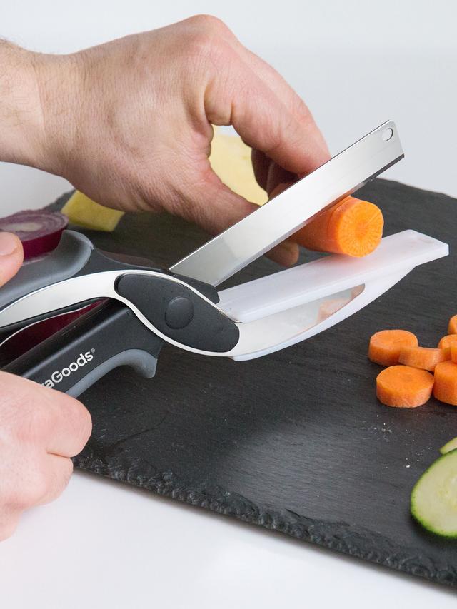 Gemüse- & Kräuterschere mit Mini-Schneidebrett – clever, kompakt, scharf