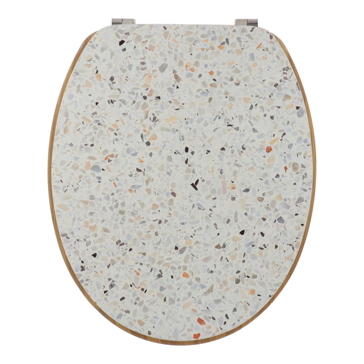 ABATTANT WC 18 POUCES COUVERCLE DESIGN TERRAZZO