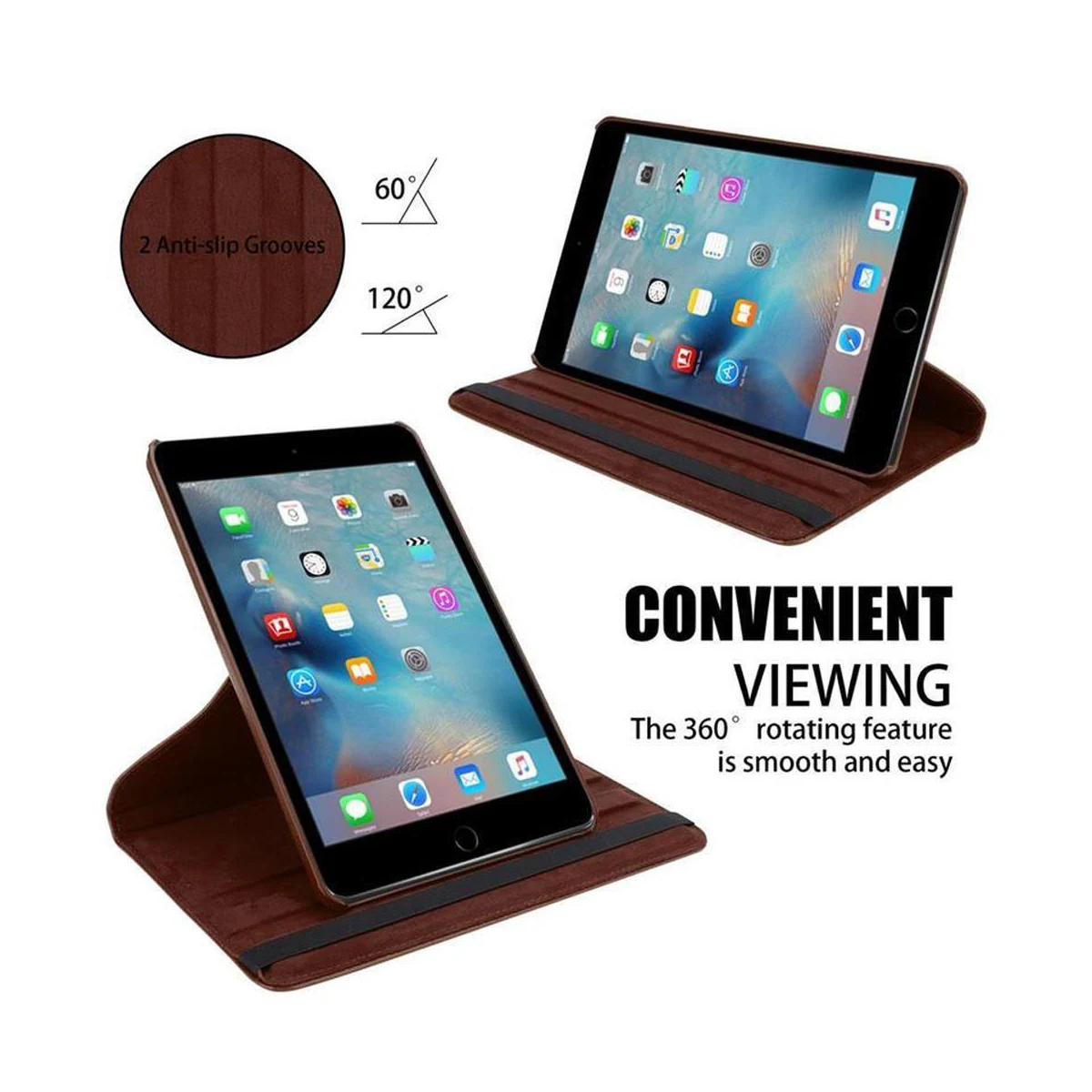 iPad 2 / 3 / 4 deksel til nettbrett (brun)