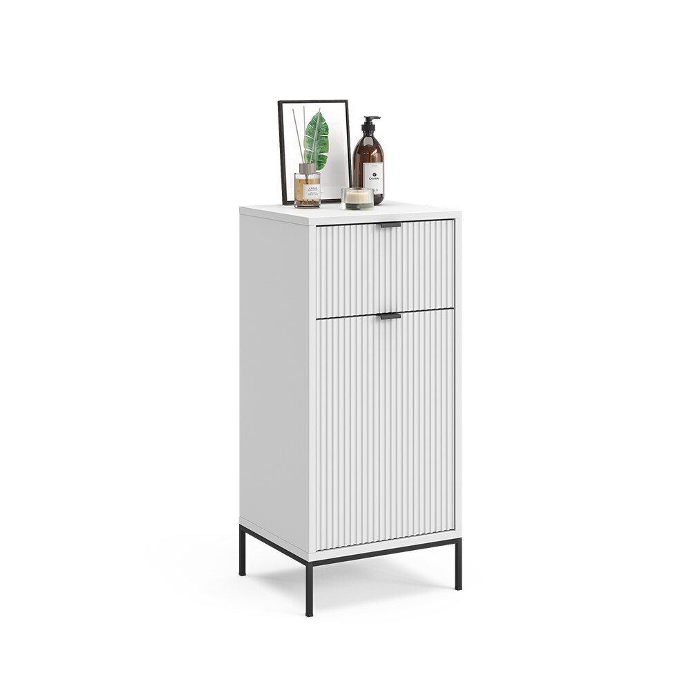 Vicco Midischrank Eliza Weiß 40 x 87 cm mit Tür und Schublade