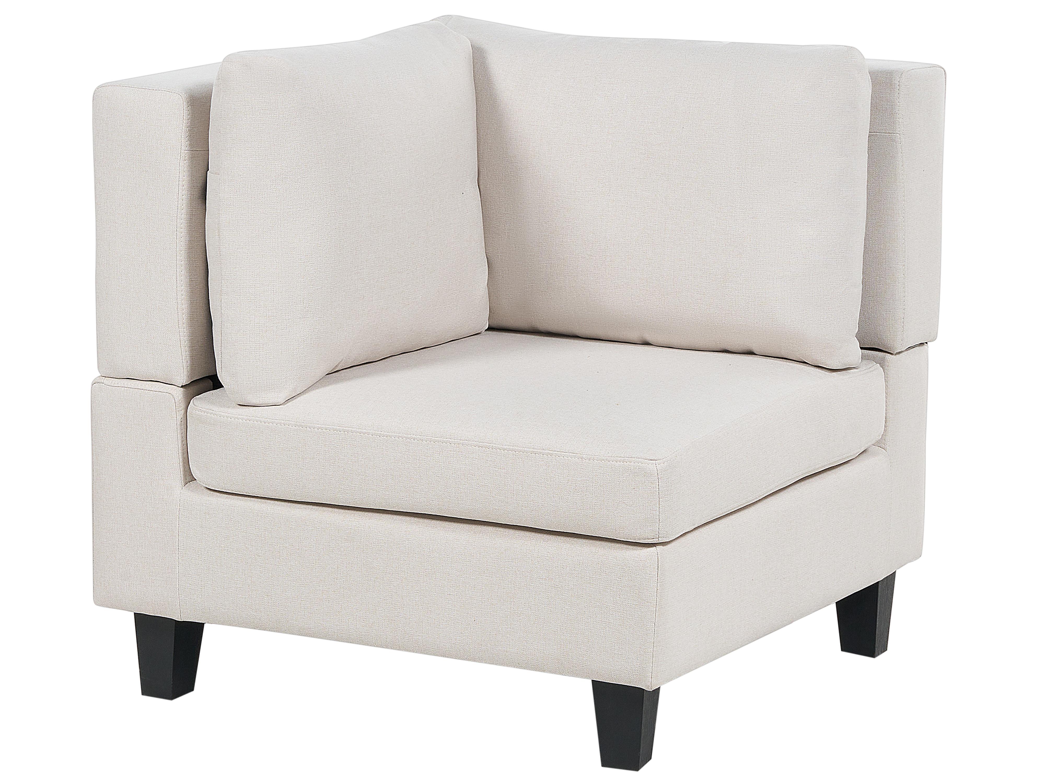 Modulaire bank 3-zits UNSTAD Stof Lichtbeige met ottomaan