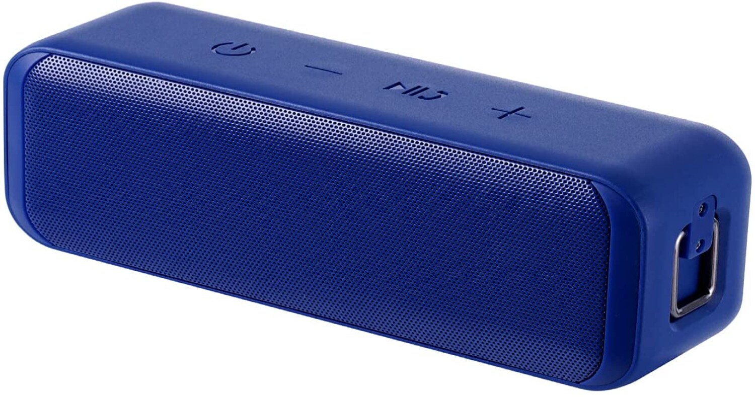 Aukey SK-A2BLU, blaue Farbe, tragbarer Bluetooth Lautsprecher, kabelloser Lautsprecher mit kraftvollem Stereo Sound und tiefem Bass, TWS Pairing Unterstützung, IP67 Wasser und Staubschutzklasse für Zuhause, Partys, Reisen
