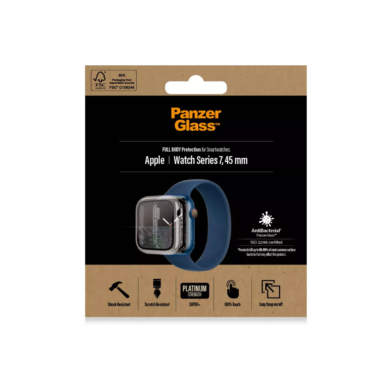 PanzerGlass Full Body Screen Protector for Apple Watch 7+8 45 mm 3659