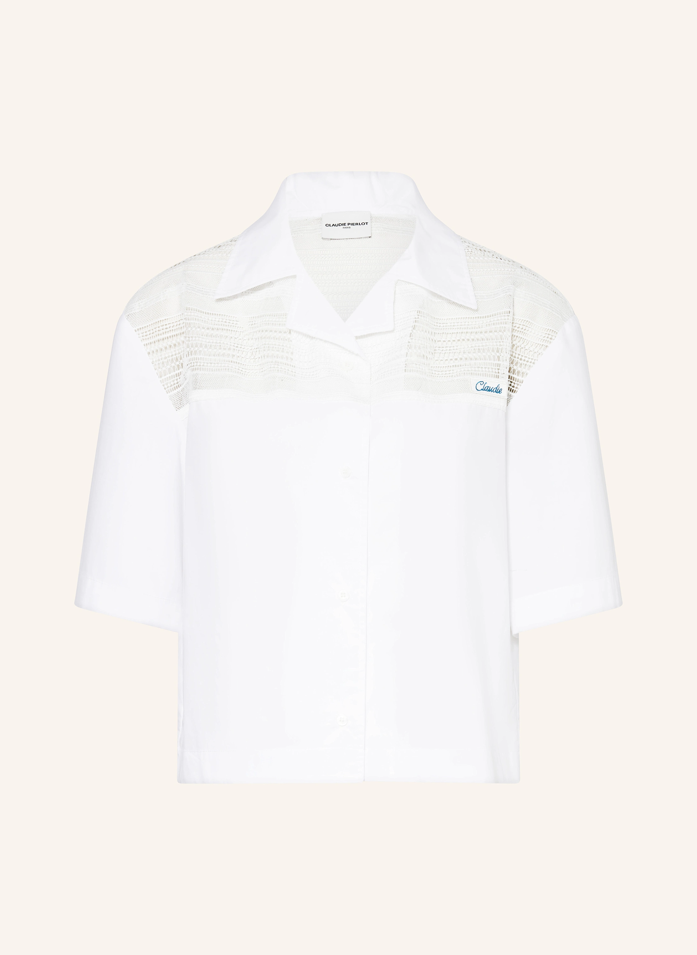CLAUDIE PIERLOT Cropped-Bluse mit Spitze