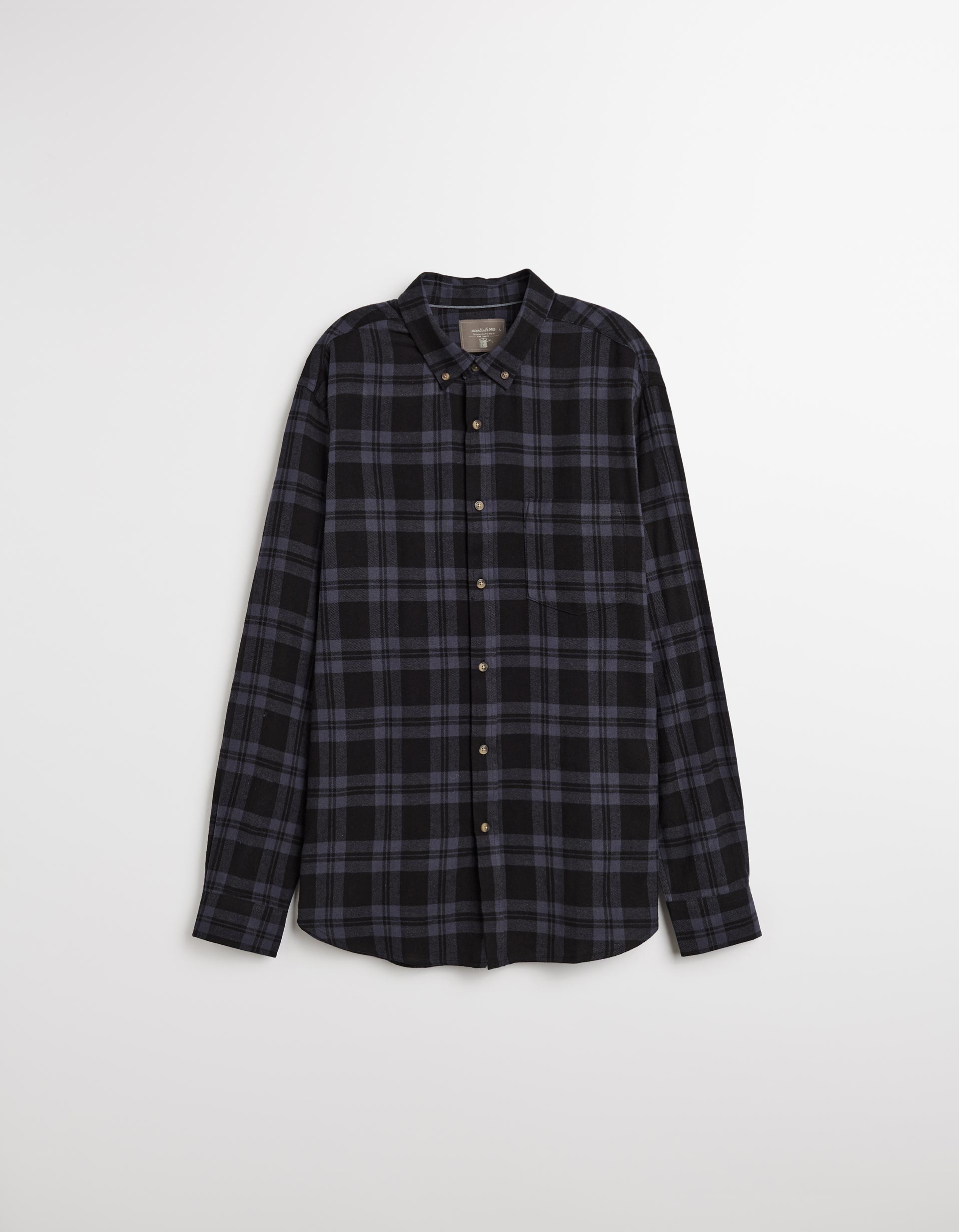 Camisa Flanela de Xadrez, Homem, Azul Escuro