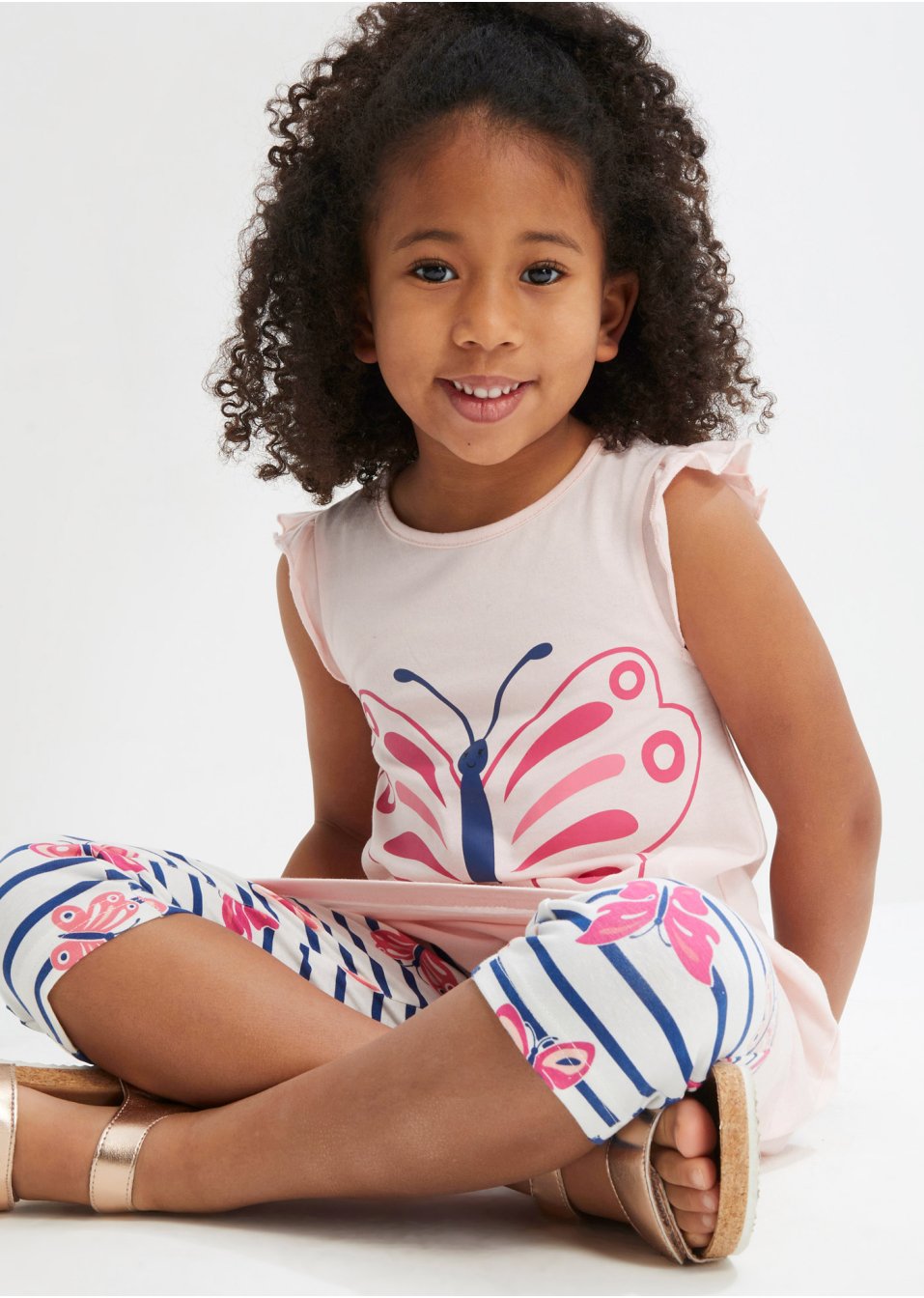 Robe en jersey et legging 3/4 fille (Ens. 2 pces.)