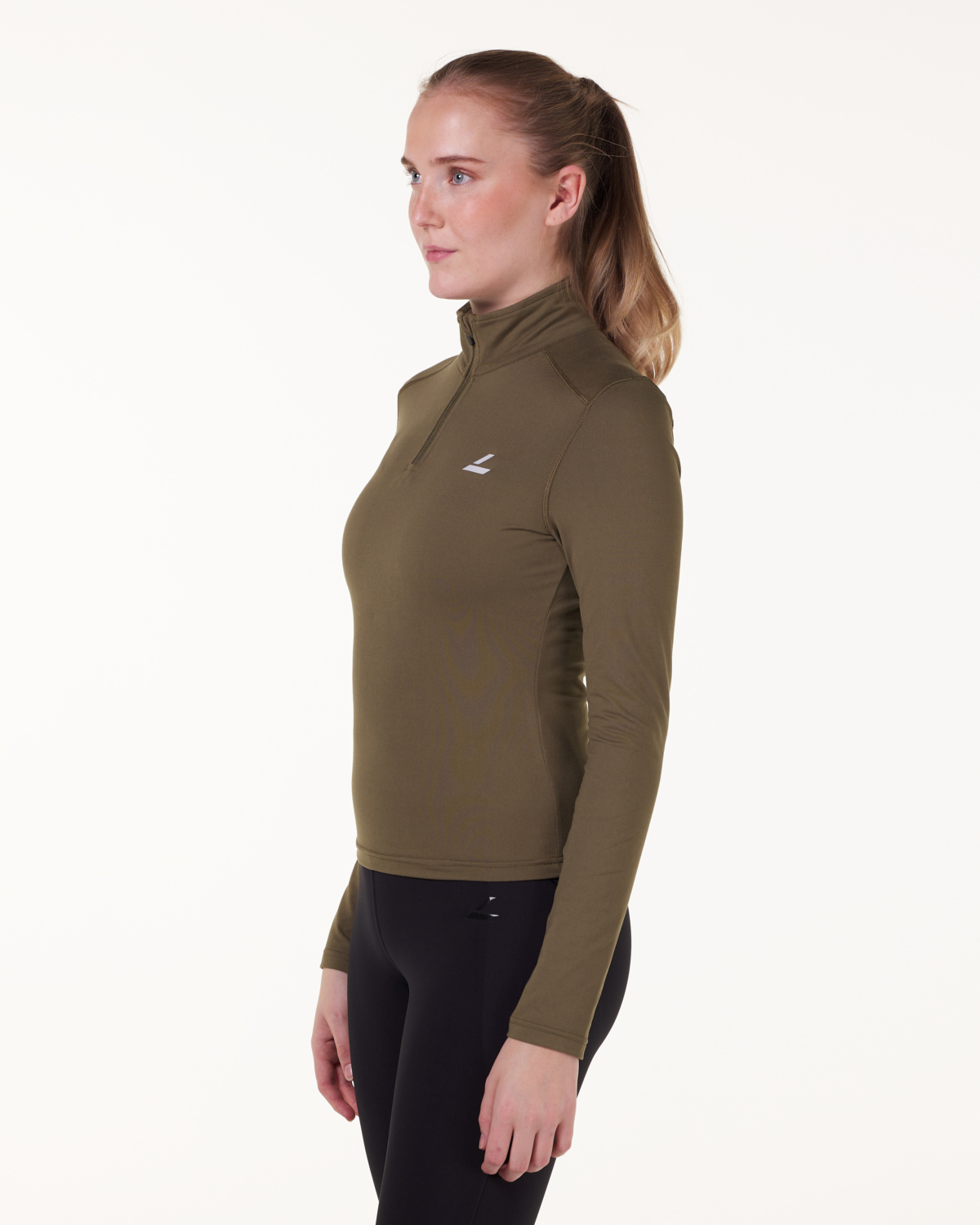 LEVITY Essential 1\4 Zip Sweater Green Burnt