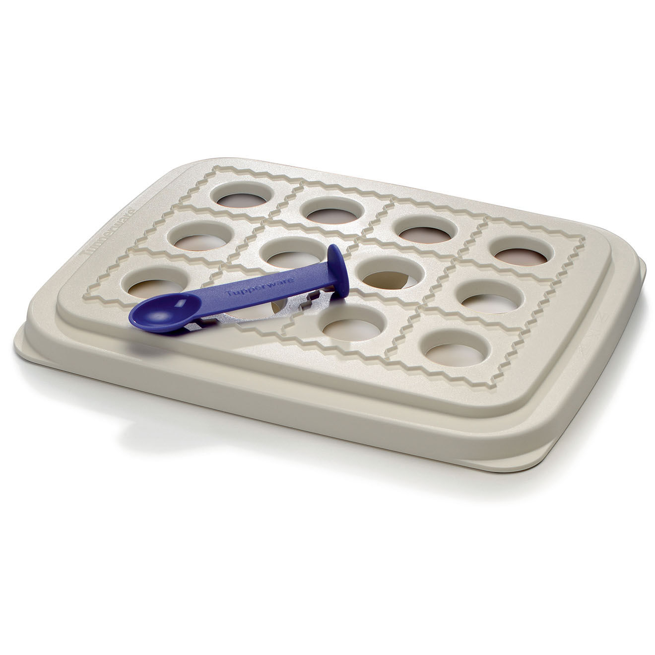 Tupperware Moule Grandes Ravioles Party gris - 32x25x3 cm