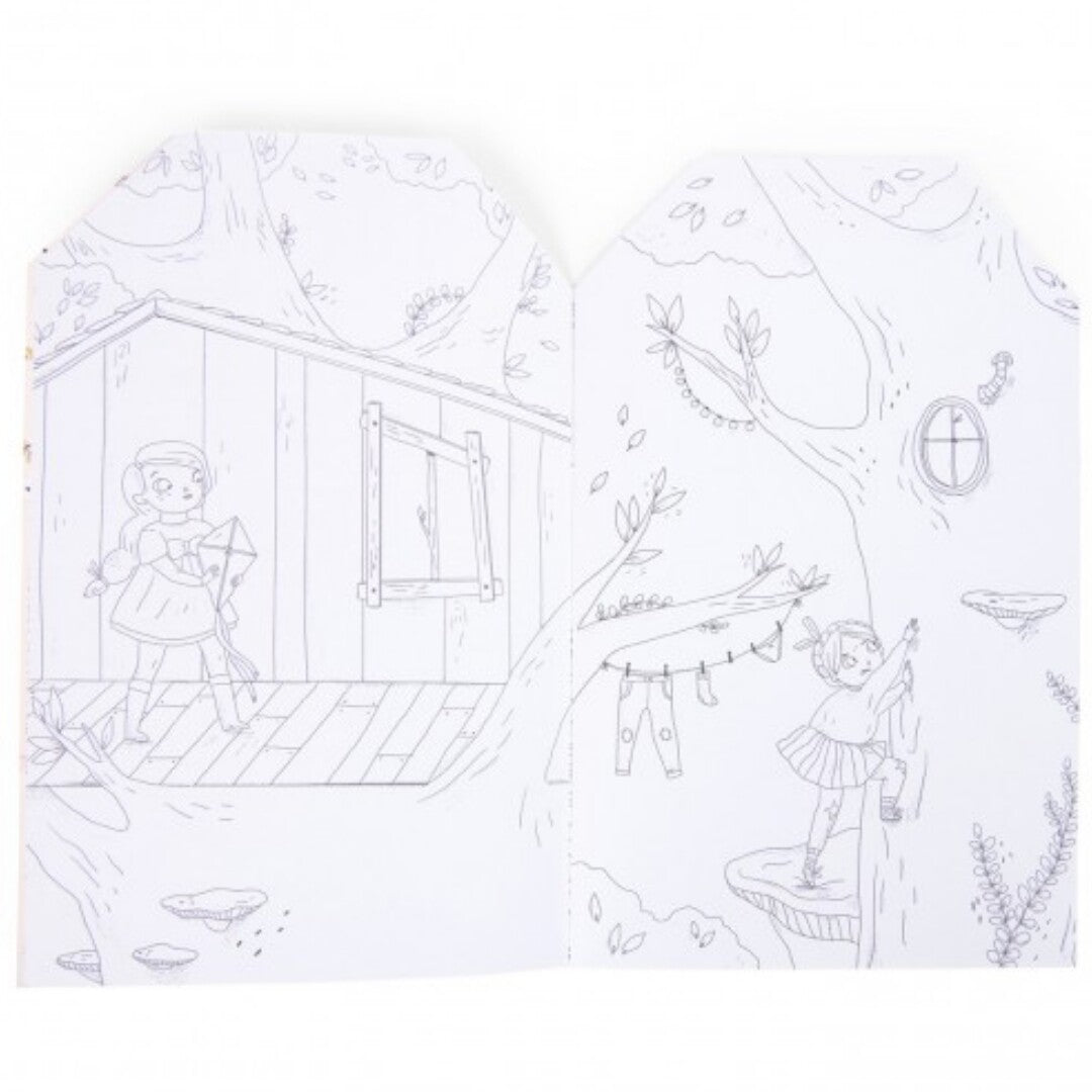 Moulin roty kleurboek met stickers les parisiennes