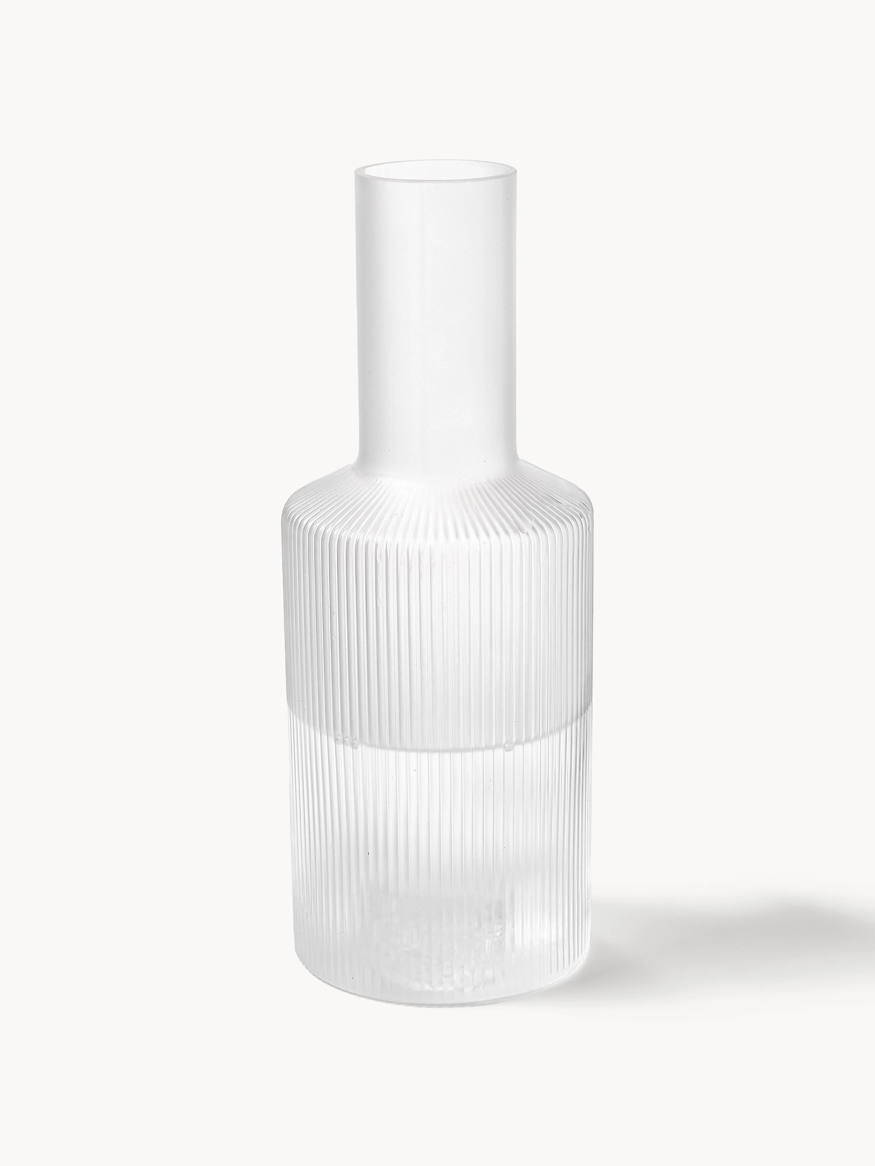 Mondgeblazen karaf Ripple met groefreliëf, 1 L