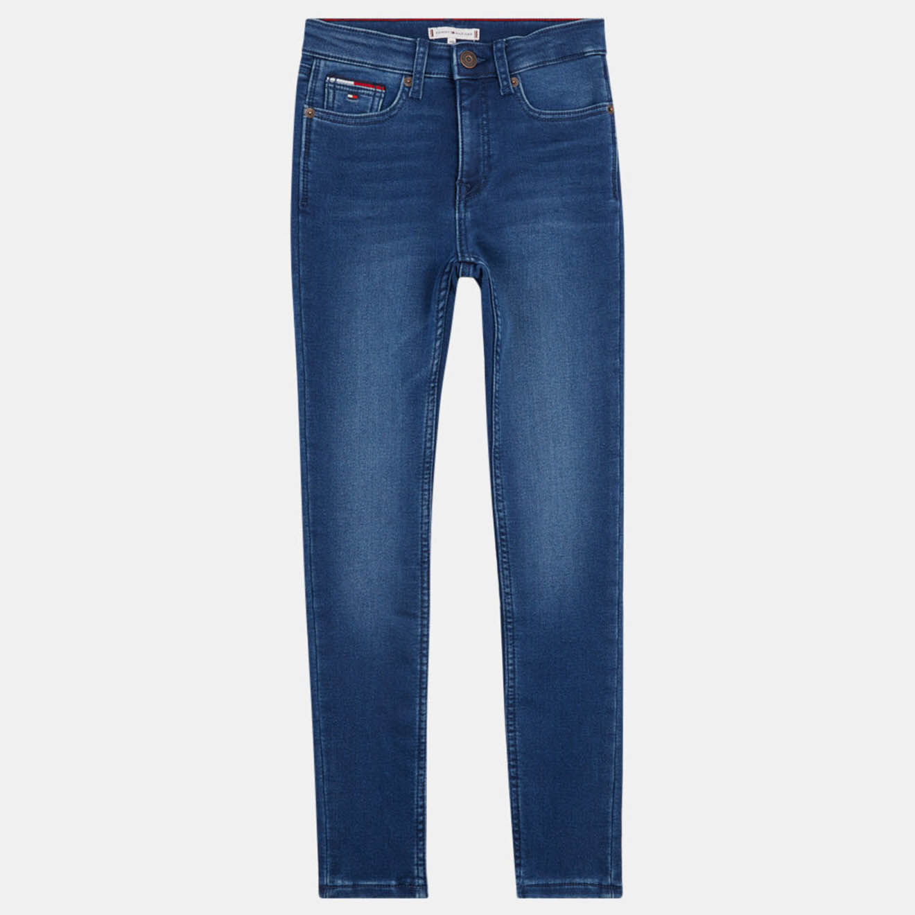 Tommy Hilfiger Jean très ajusté Sylvia taille haute bleu
