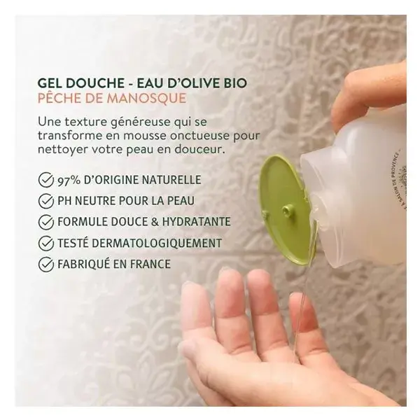 Le Petit Olivier - Gel Douche - Pêche De Manosque - Sans Savon 270ml