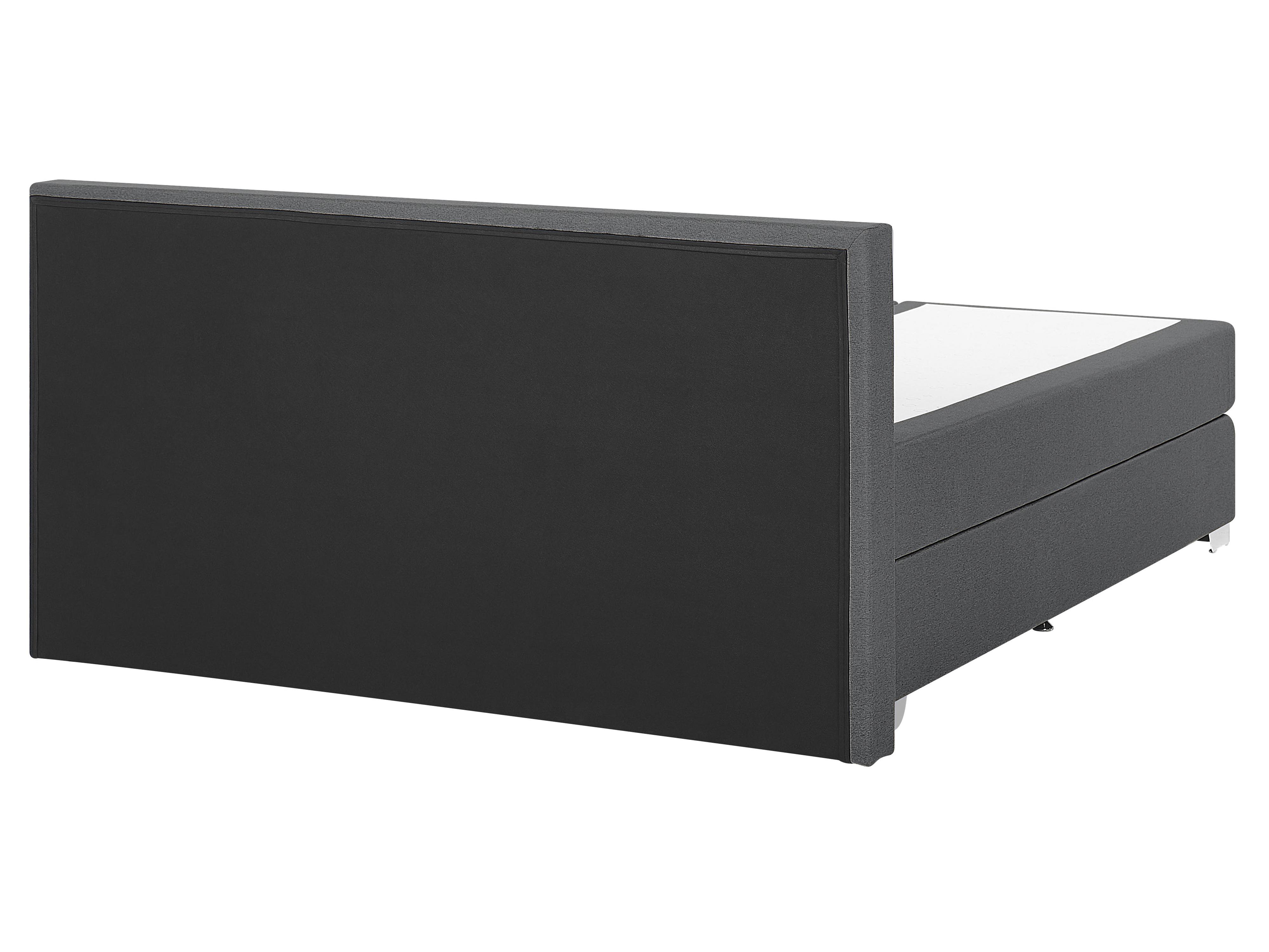 Boxspring Stof PRESIDENT 160 x 200 cm Donkergrijs