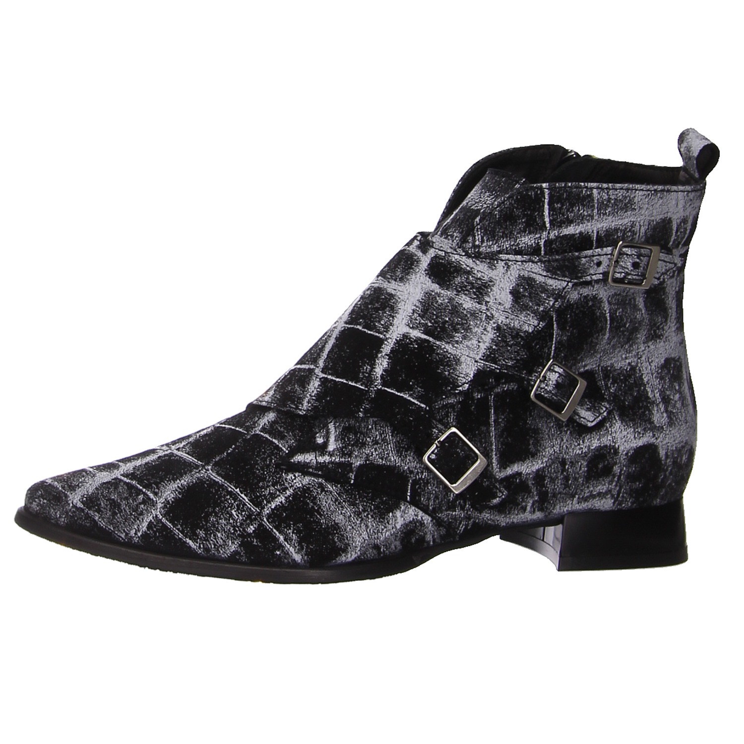 Simen Stiefelette schwarz/weiß schwarz