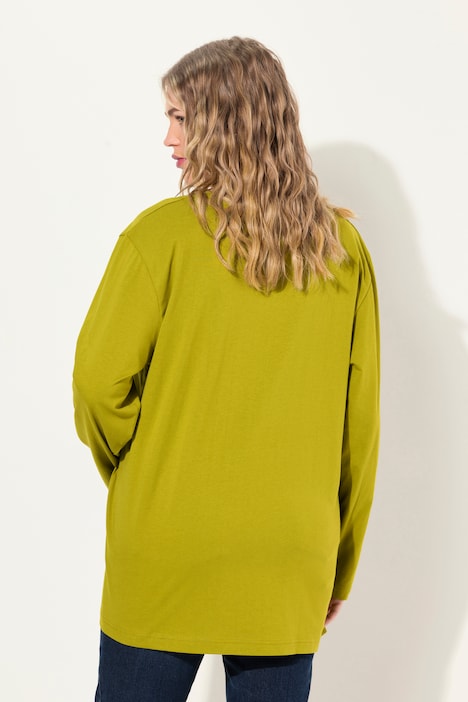 Shirt, V-Ausschnitt, Relaxed, Langarm