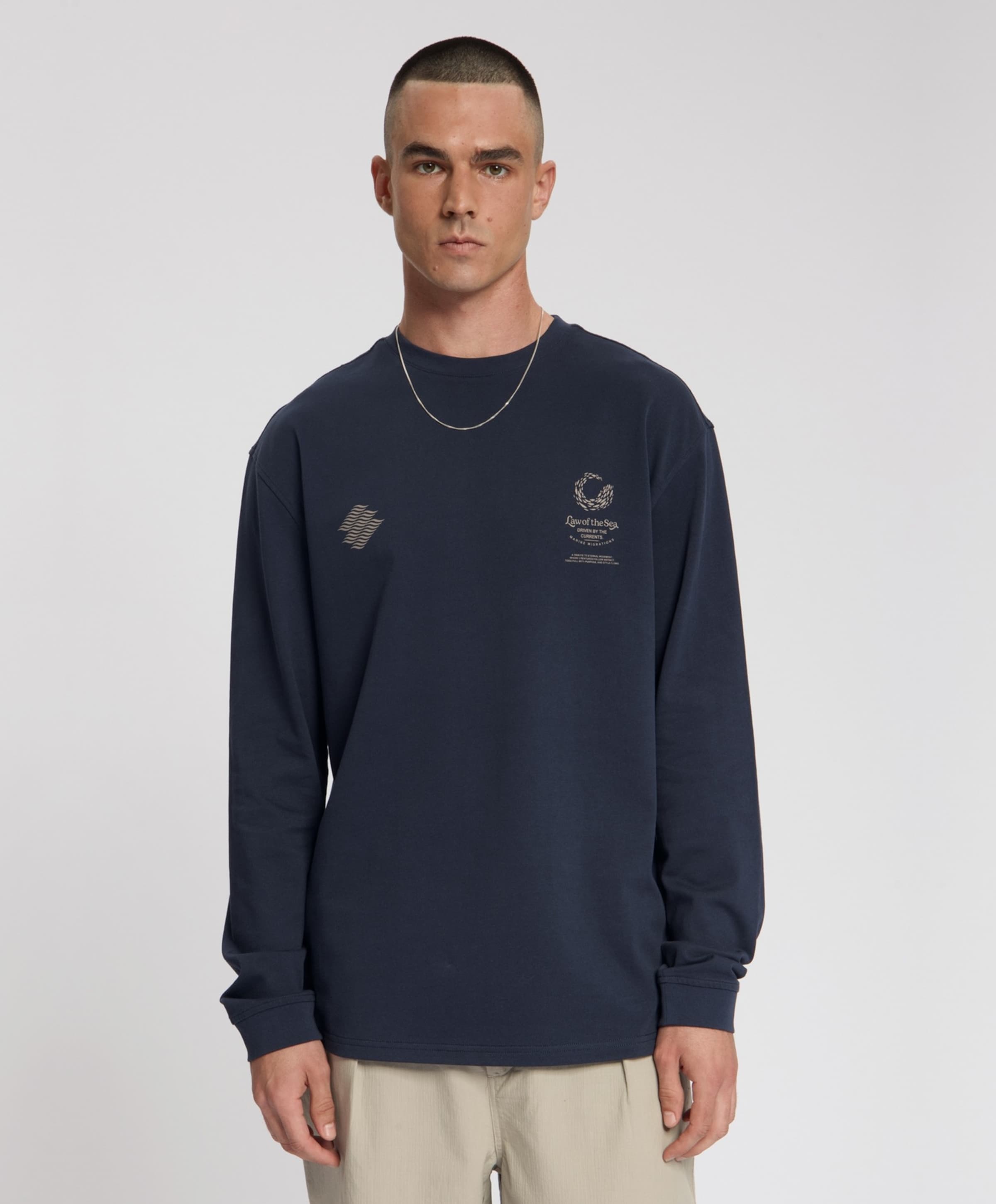 Law of the Sea Heren longsleeve blauw