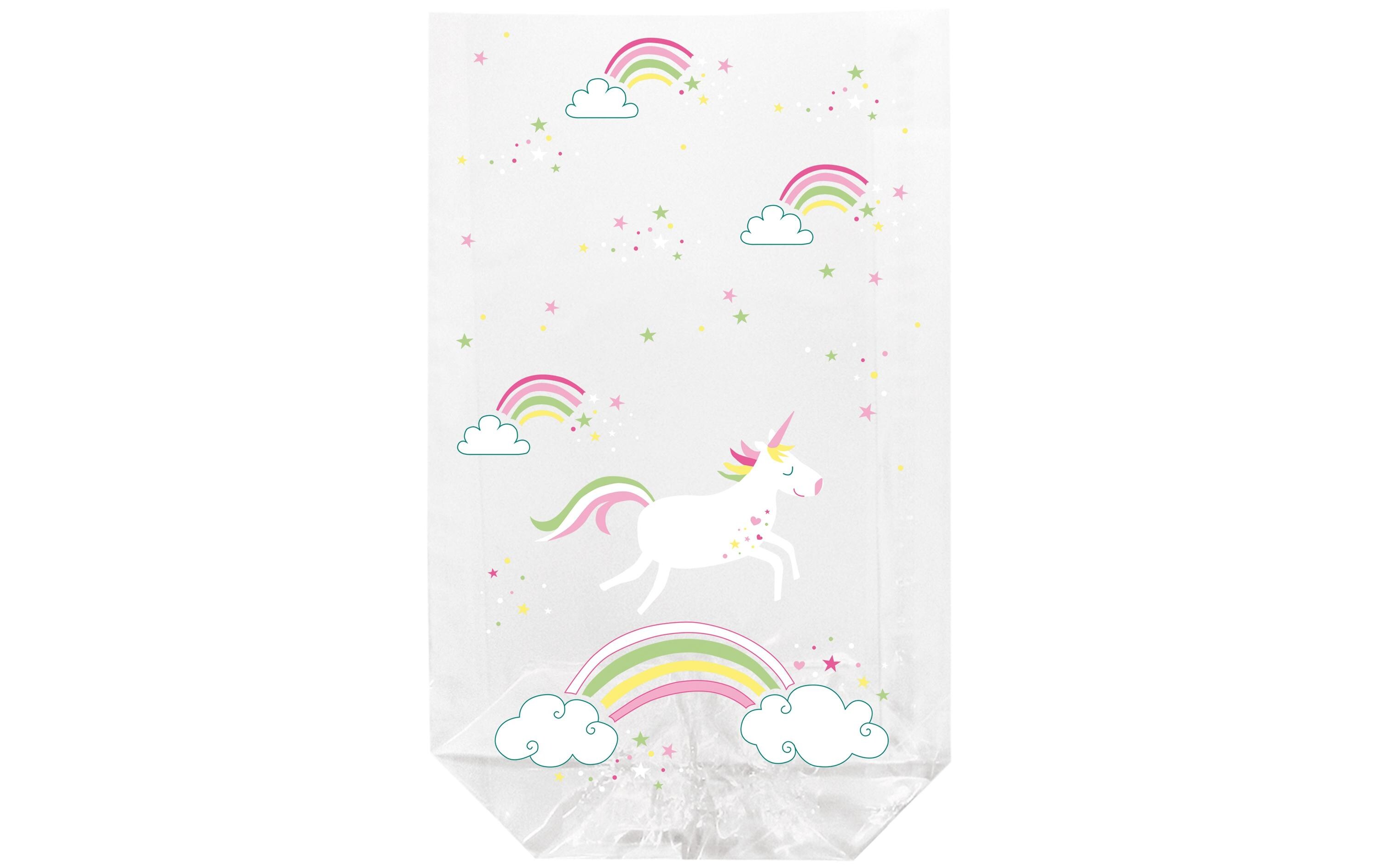 Geschenktüte Einhorn Mehrfarbig, 11,5 x 19 cmDekorative Geschenkbeutel für Guetzlis