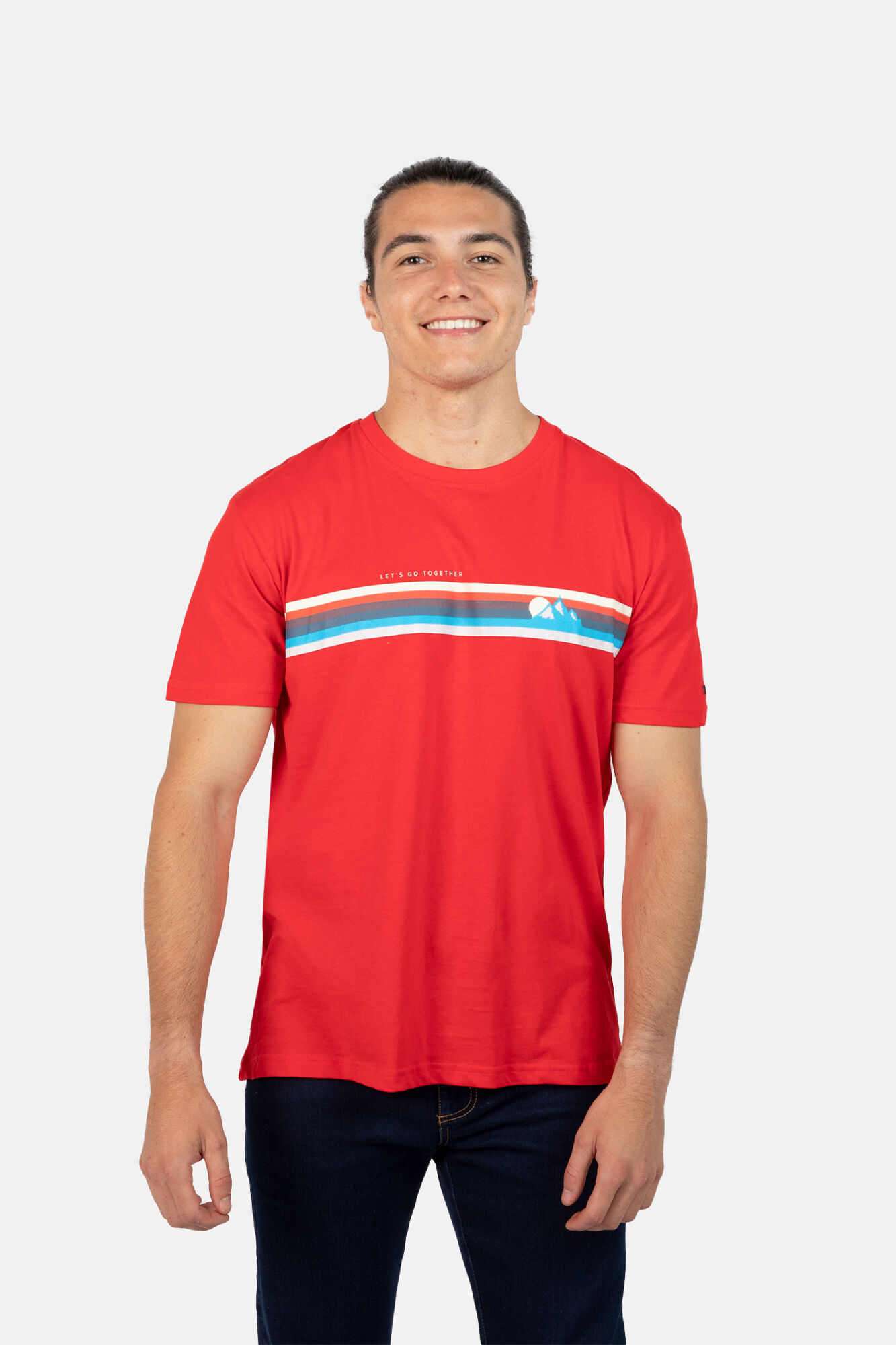 Camiseta de manga curta Abella Cotton - vermelha
