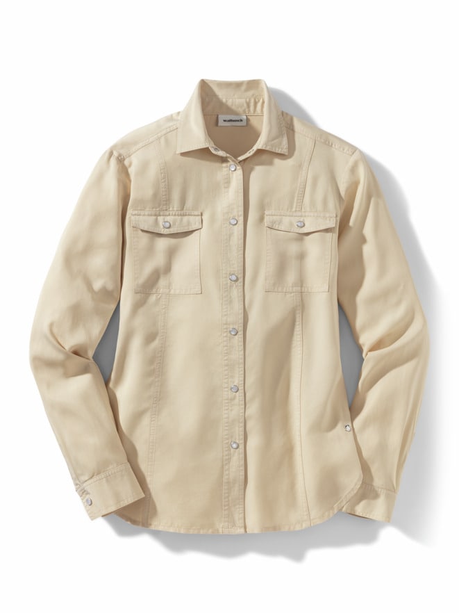 Lyocell-Jeansbluse Extraleicht