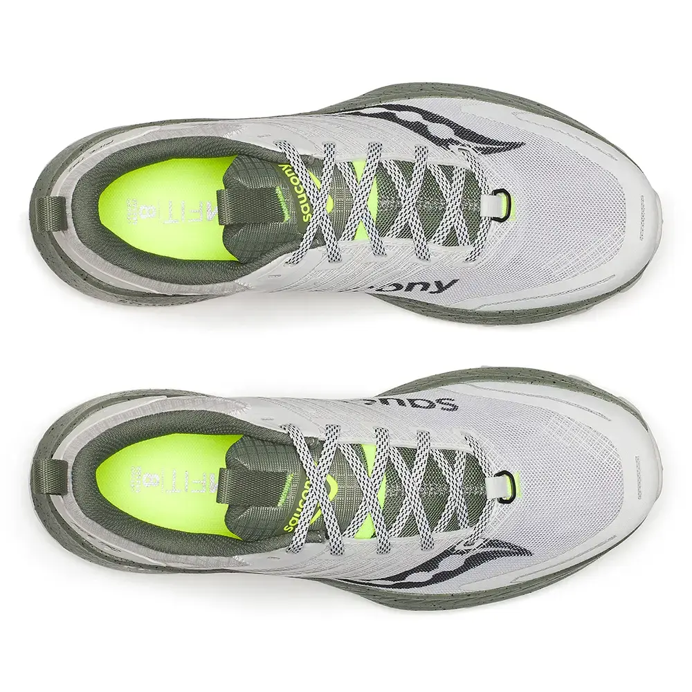 Saucony Ride TR2 Trail Hardloopschoenen Wit/Olijfgroen Heren