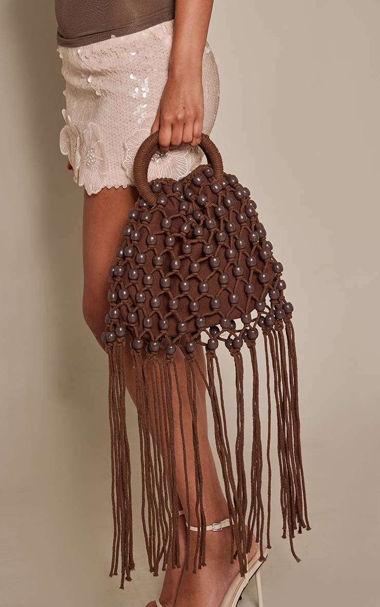 Chocolat Sac Seau Tissé Perlé