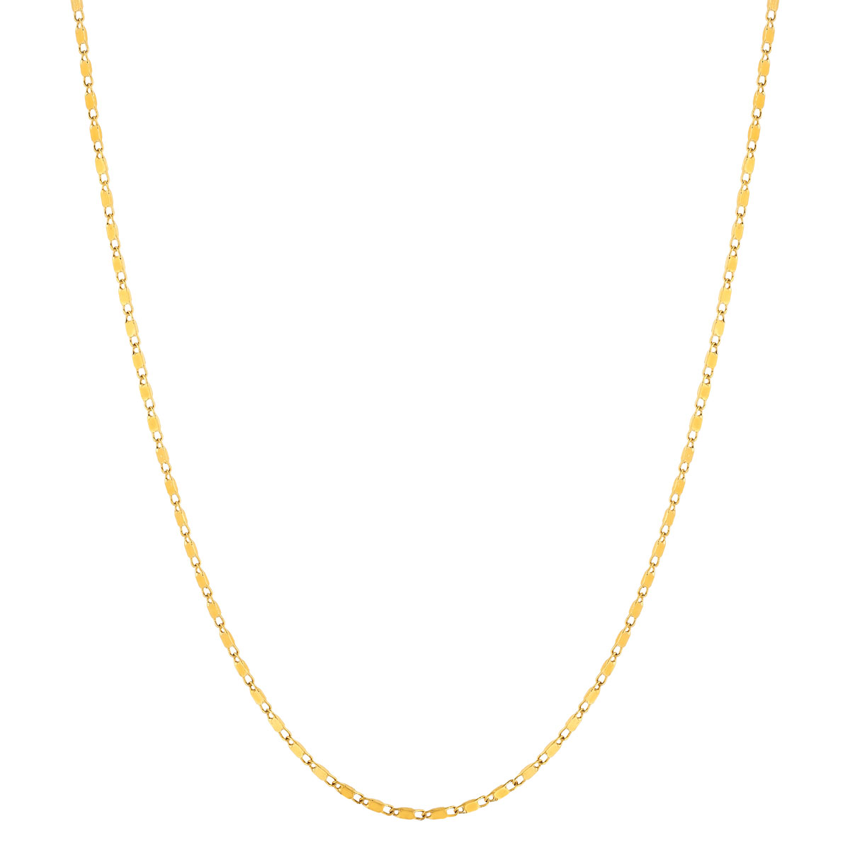 Collier acier jaune longueur réglable 40 à 45 cm