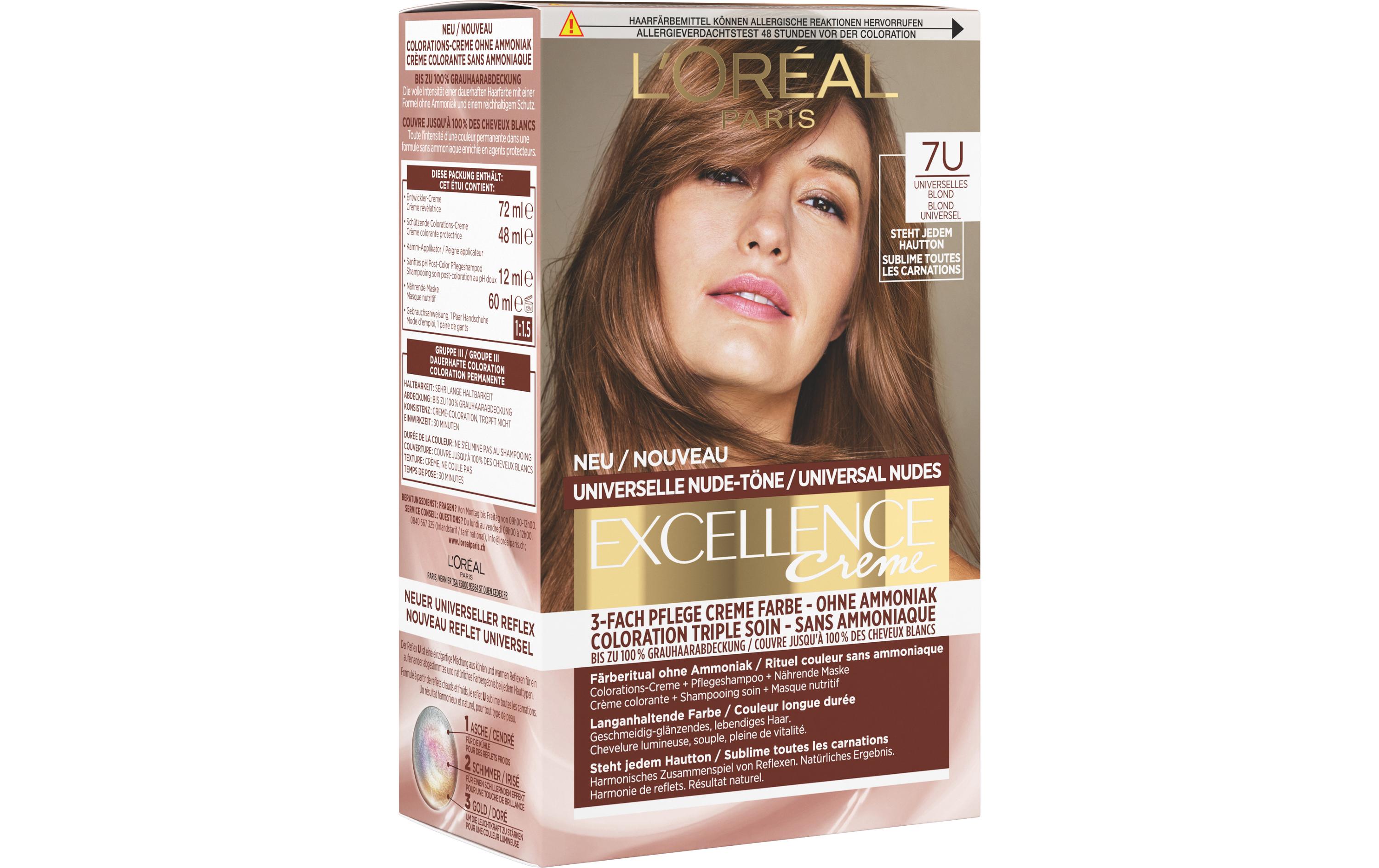 Haarcoloration Ex Crème Nudes 7U Universelles BlondHochwertige Coloration für die Haare