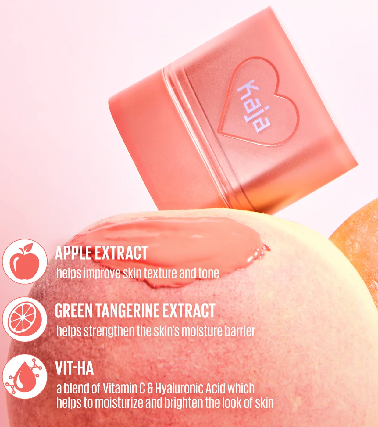 Kaja - Bálsamo multiaderente para lábios e bochechas Dewy Bar - Peach Cobbler