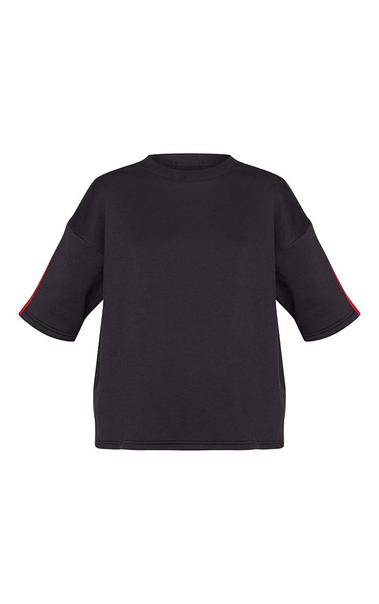 Bleu Marine T-shirt Sweat À Bandes Latérales