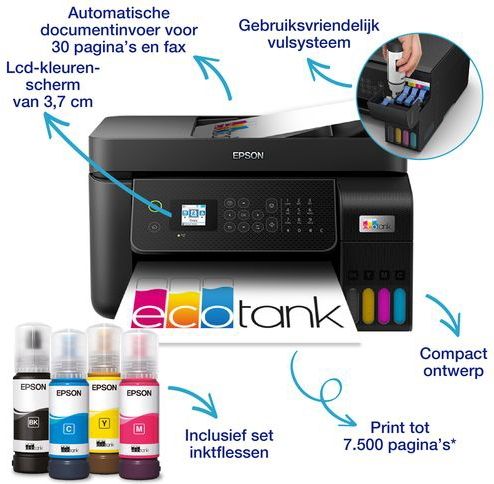 Epson - EcoTank ET-4800 - All-In-One Printer - A4 - Inclusief tot 3 jaar inkt