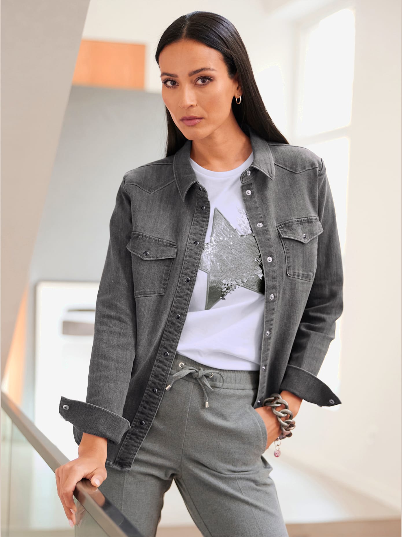 Chemisier en jean denim doux