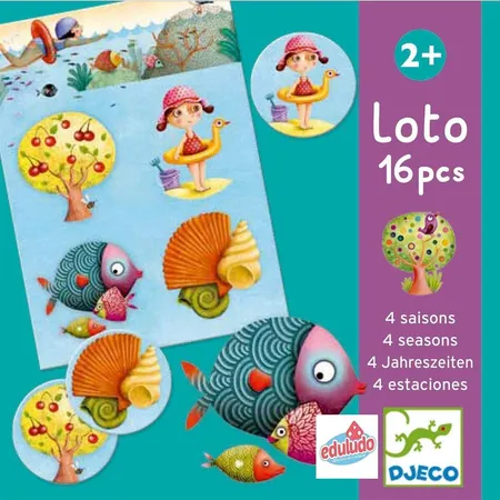 Djeco Lernspiele: Lotto 4 Jahreszeiten
