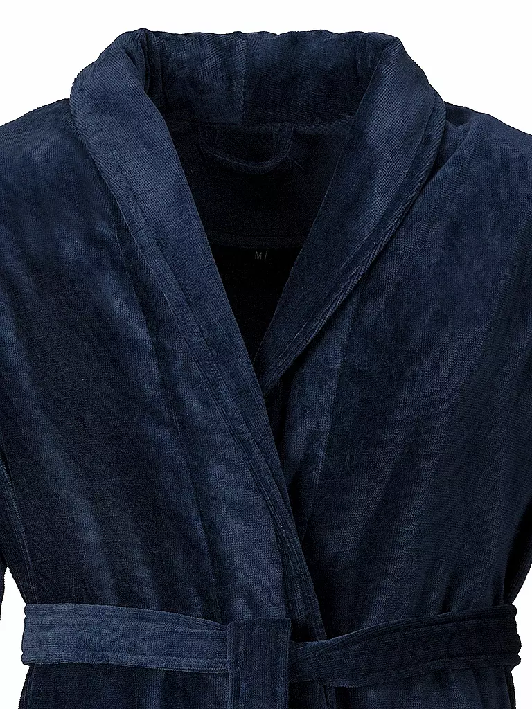 VOSSEN Unisex Bademantel FEELING-L Winternight dunkelblau