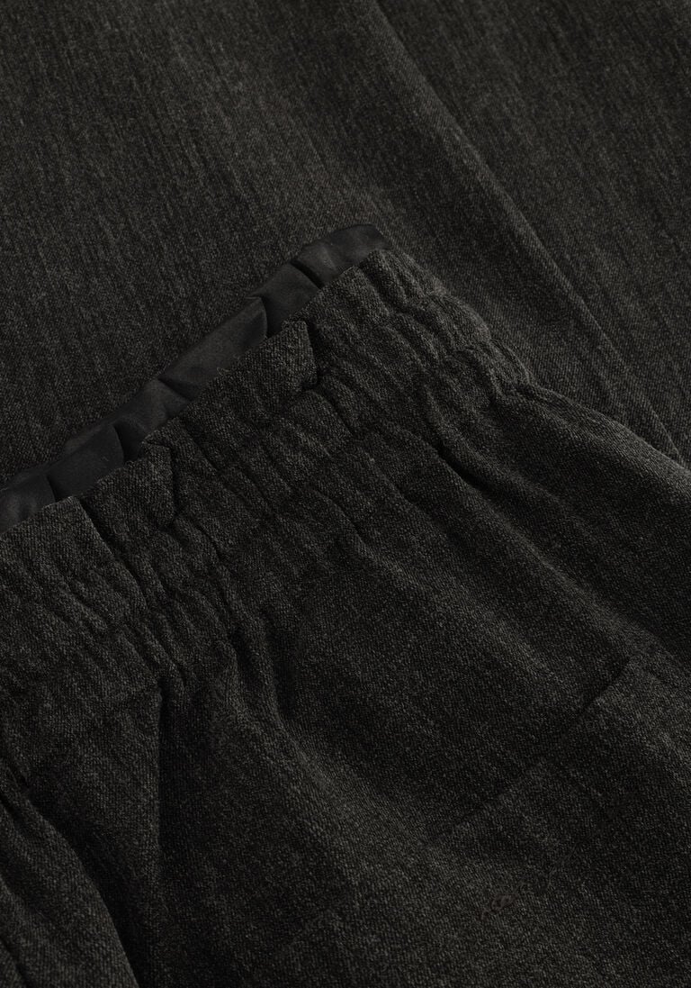 donkergrijze co'couture wijde broek susie pull on long pant