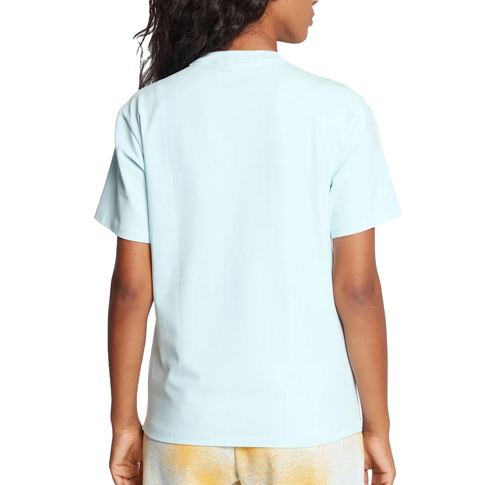 Adidas T-shirt Bleu Femme Adidas Trefoil