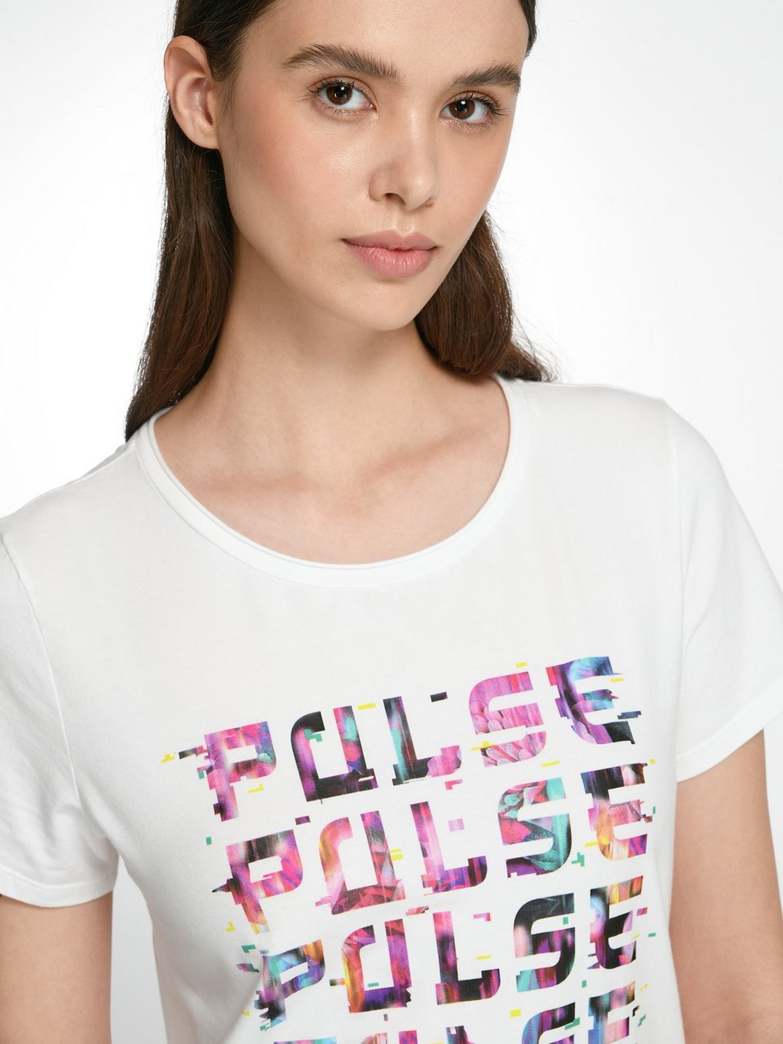 Rundhals-Shirt mit 1/2-Arm