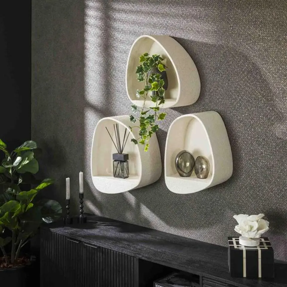 Hoyz Collection - Wandschap Stone Driehoek - Marmer Composiet