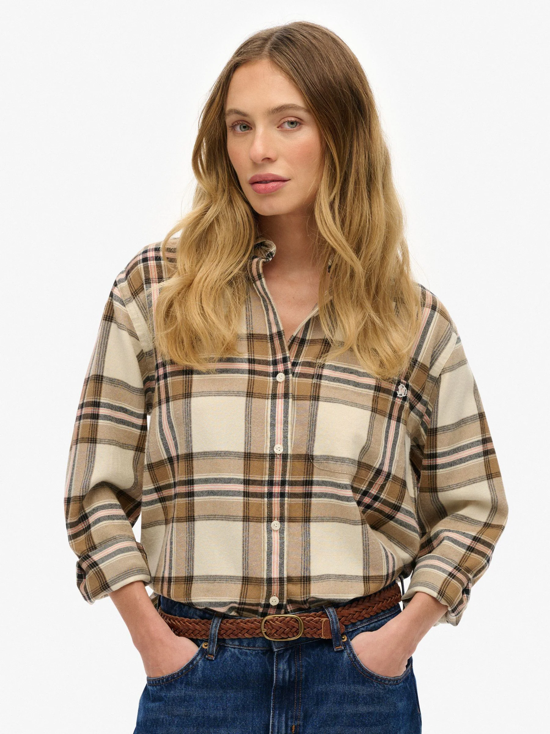Natuurlijk - Superdry Check Flannel Boyfriend Shirt