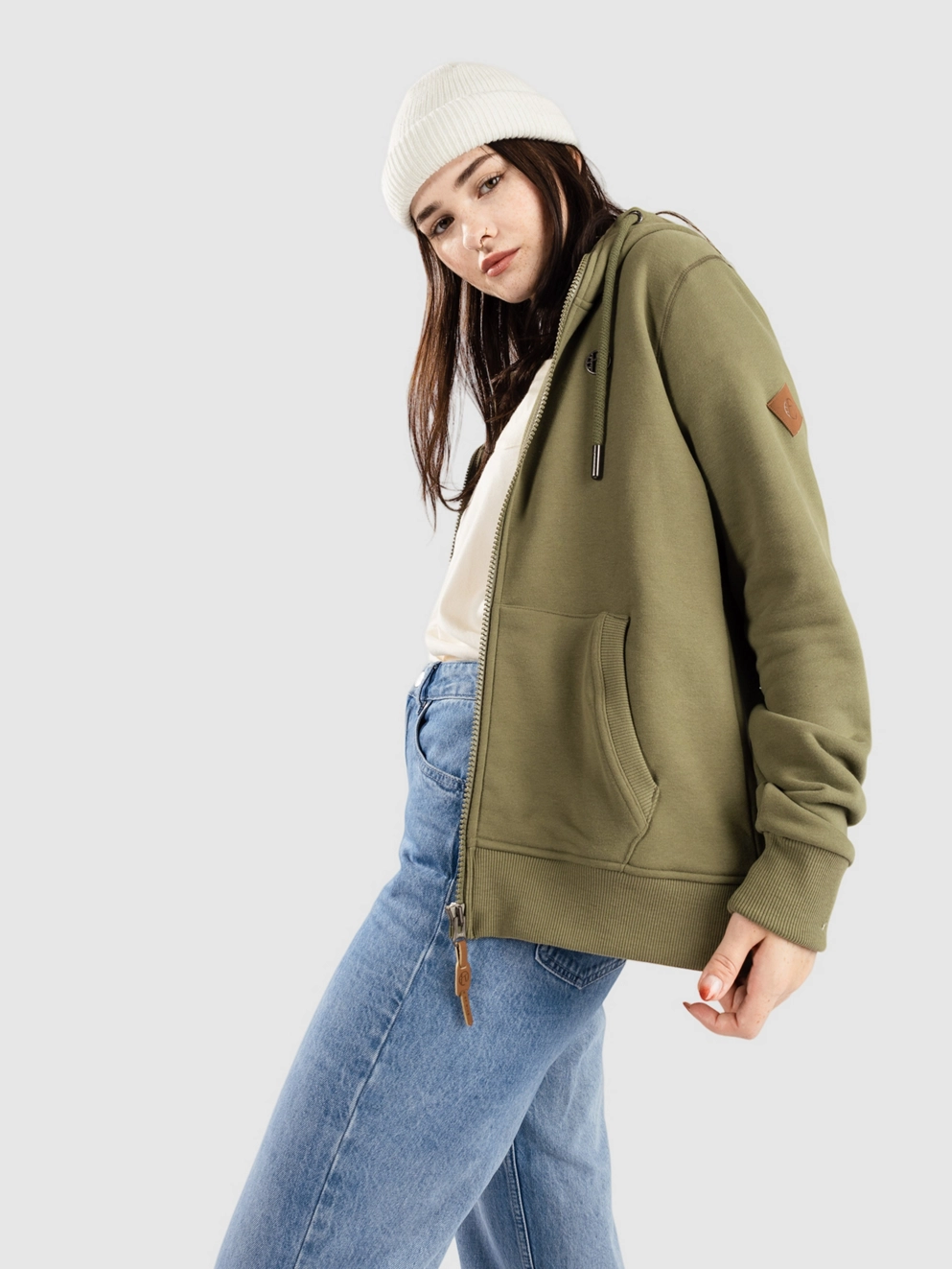 Kazane Sonia Zip Hoodie four leave clover