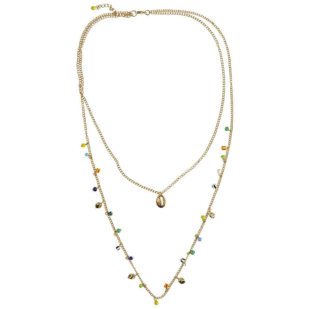 Collier 2 rangs avec cauris