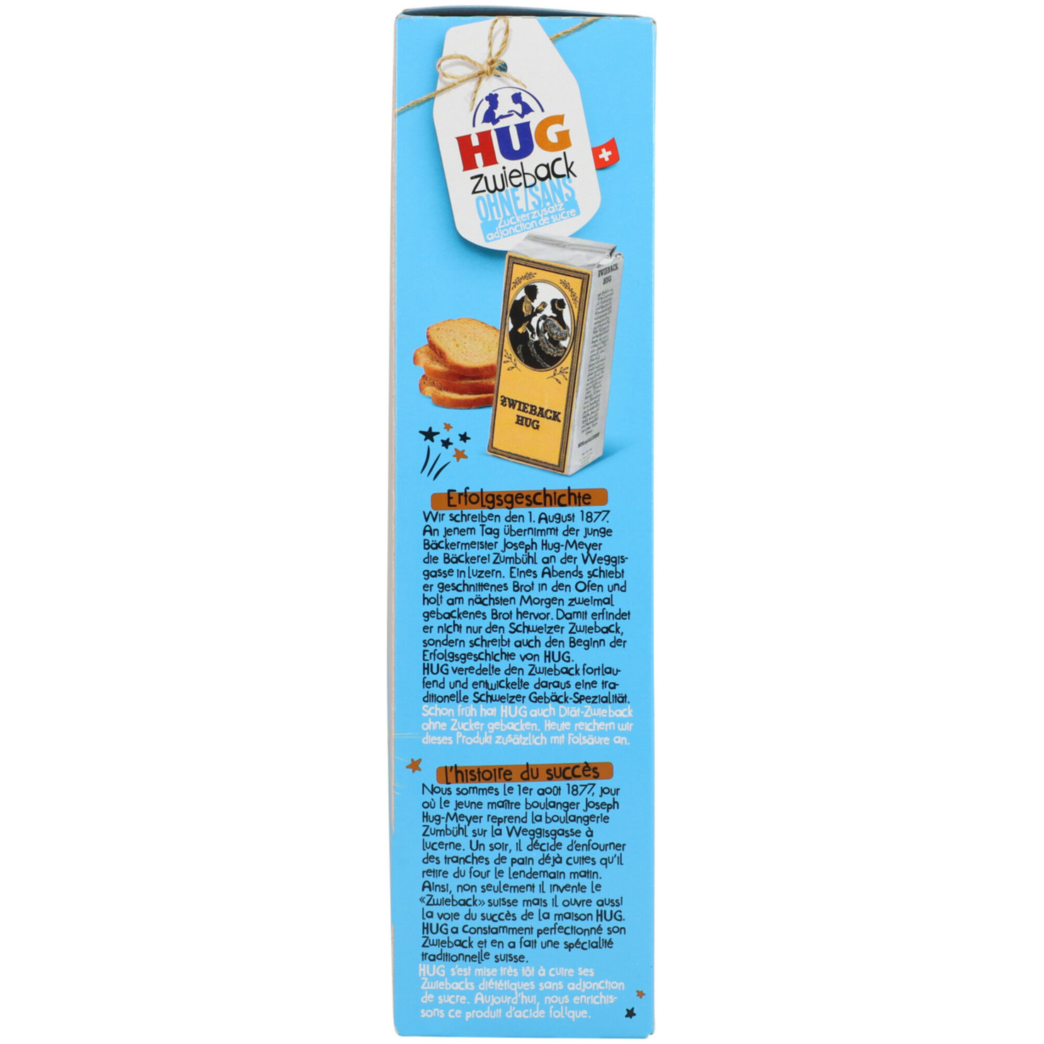 Hug Zwieback ohne Zucker 250g