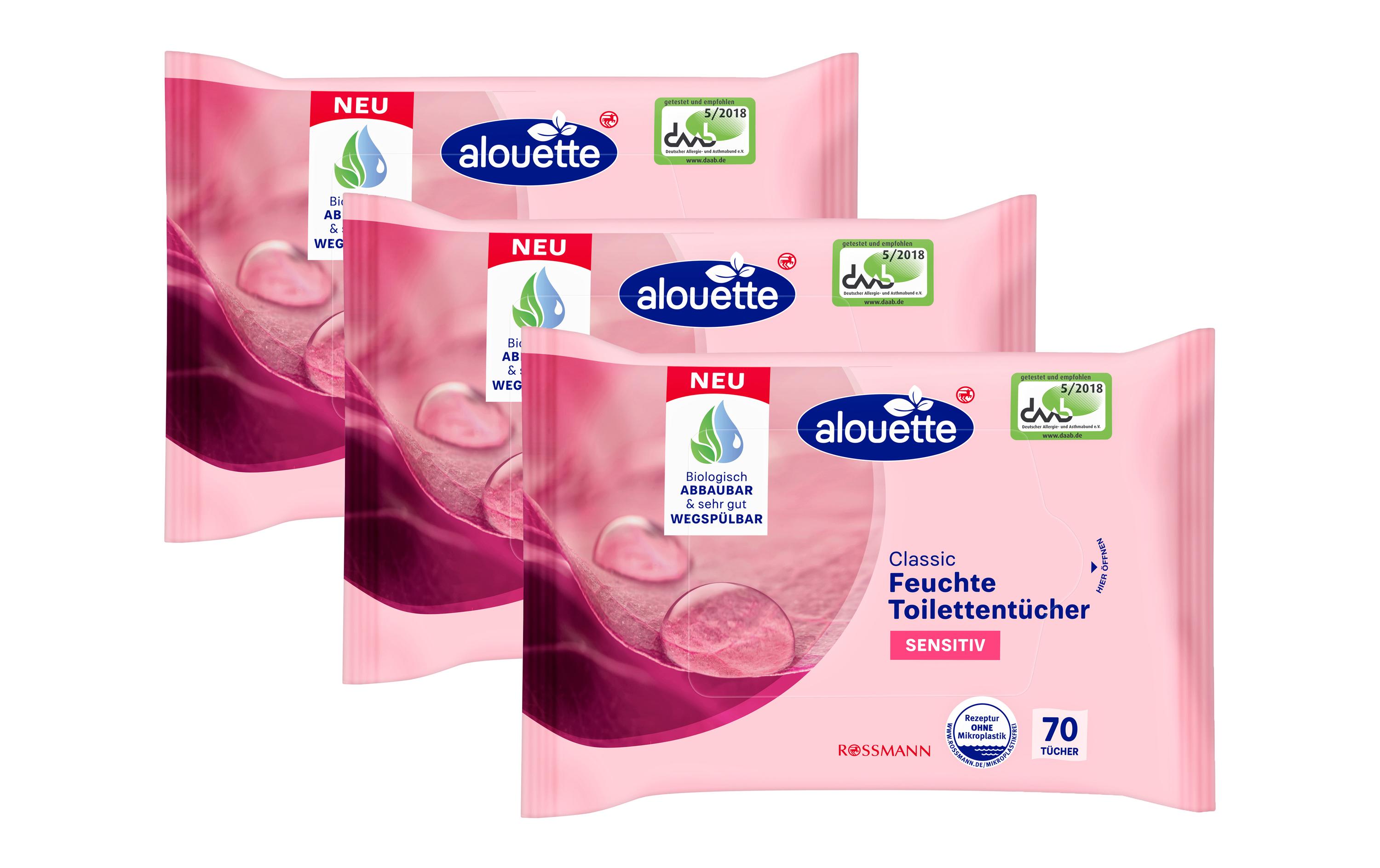 Feuchttücher Classic Sensitiv 3 x 70 StückFeuchte Toilettentücher