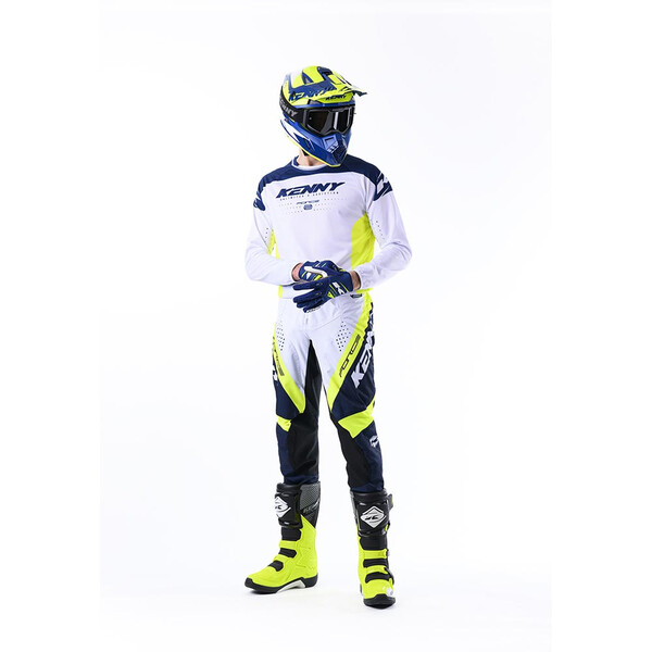 Kenny - Maillot Force - 2024 Blanc / Navy / Jaune fluo