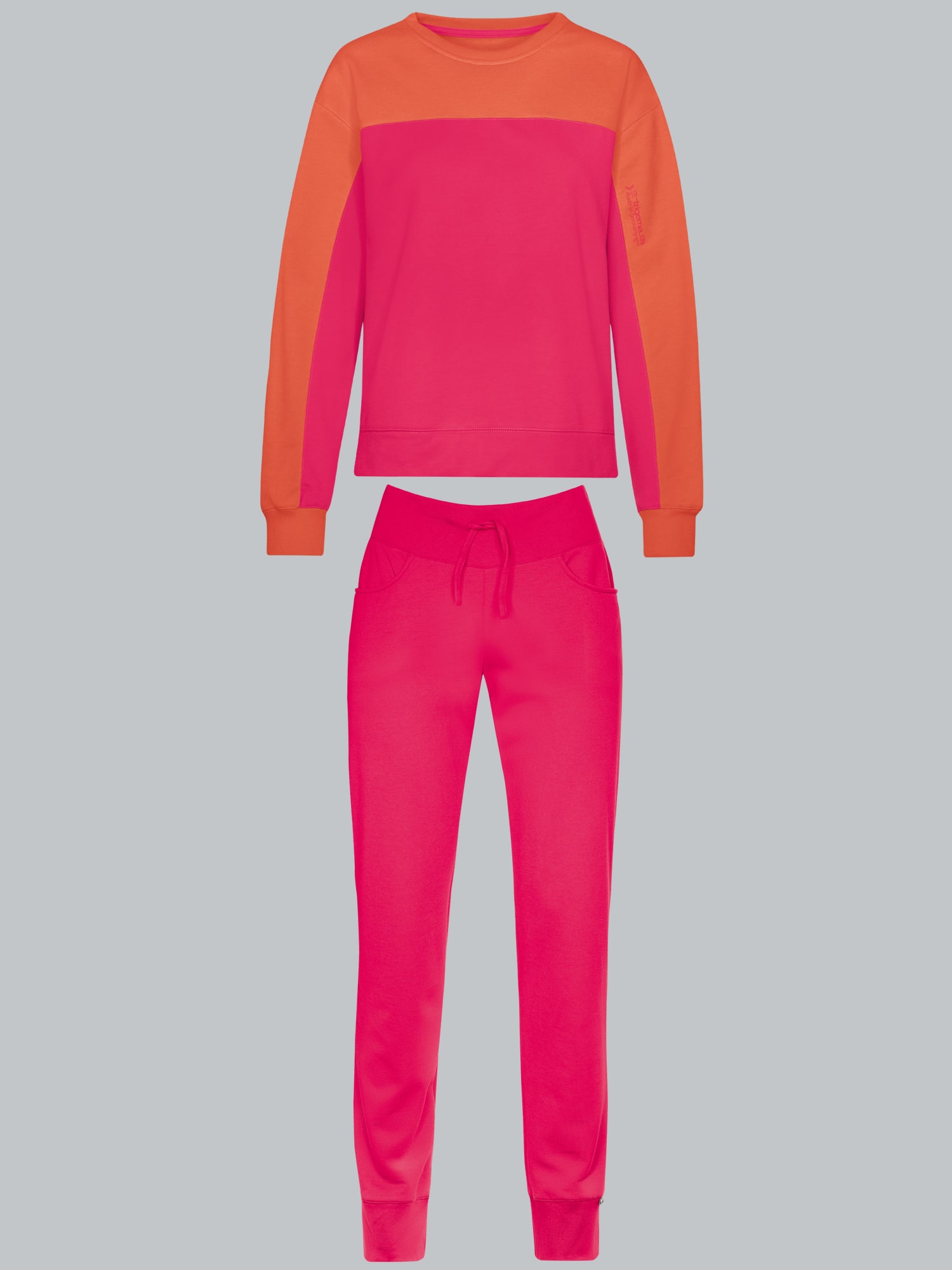 Jogginganzug in zweifarbigem Design Peach