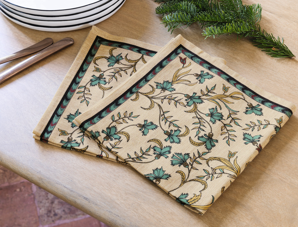 Lot de 2 serviettes de table imprimées-Magnificence