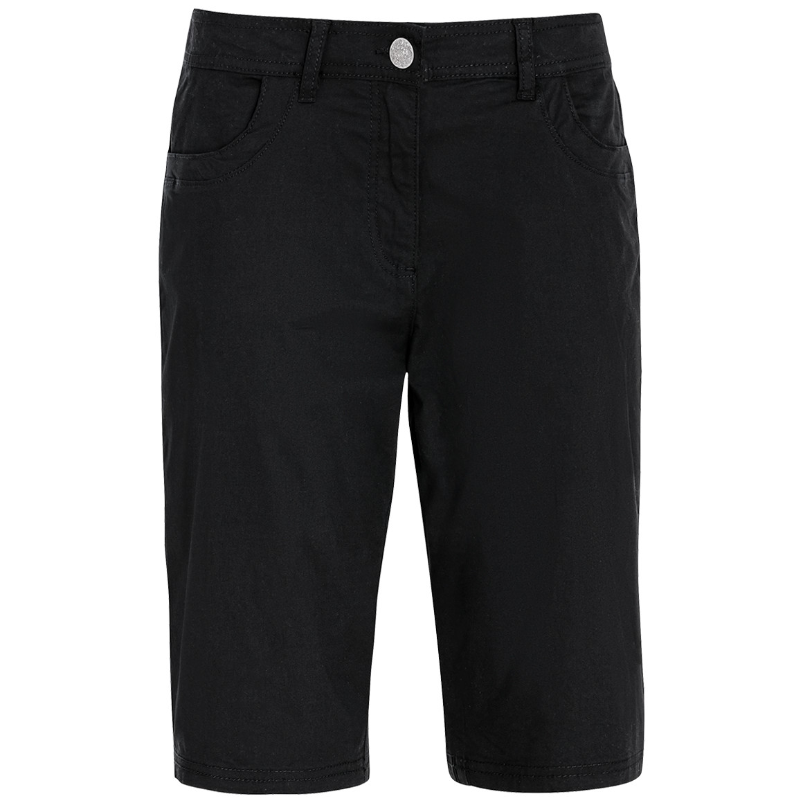 Gina Benotti Damen Bermuda-Shorts unifarben schwarz