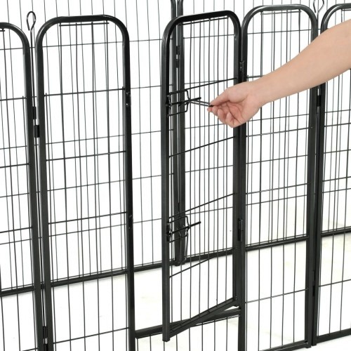 Canil externo para cães, preto
