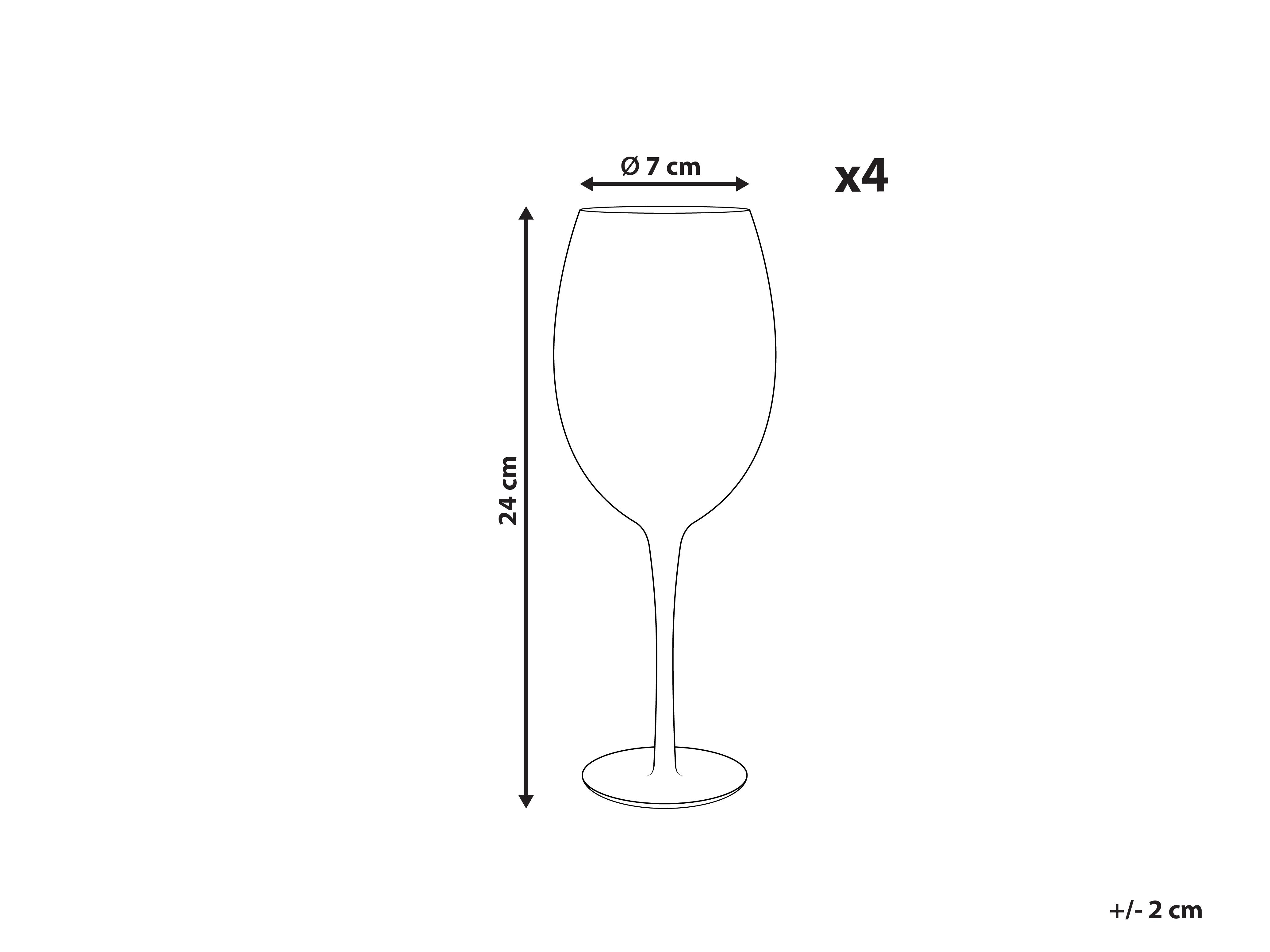Set van 4 wijnglazen MORGANITE 530 ml Transparant