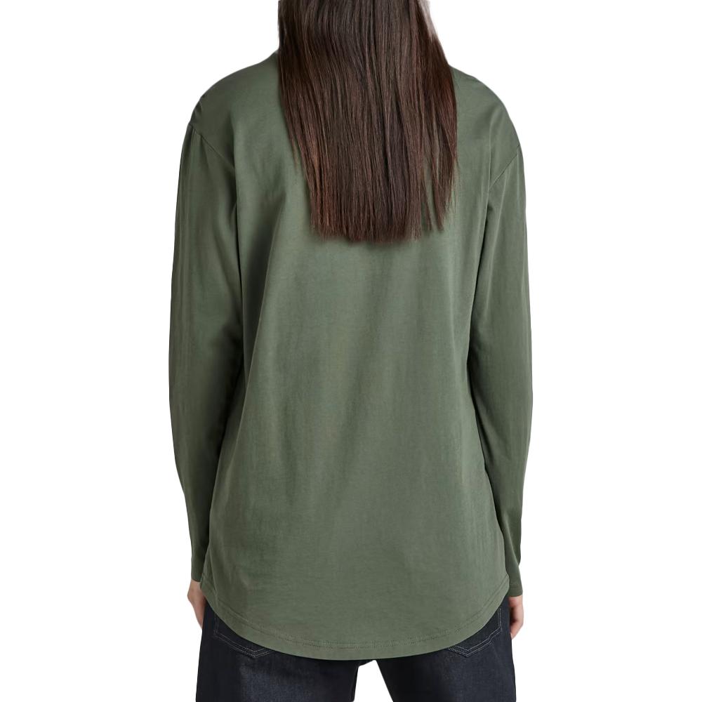 T-shirt Manches longues Kaki Femme Lash Loose D21372
