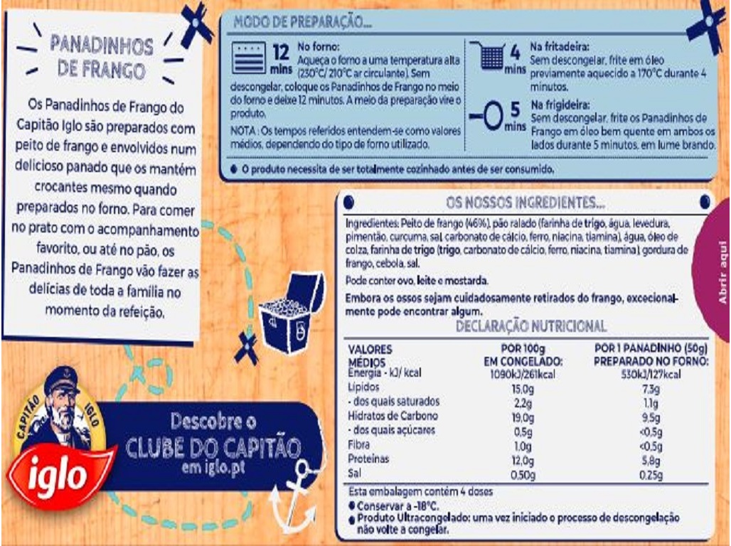 PANADINHOS IGLO FRANGO 4UN 200G